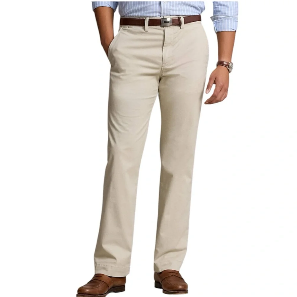 Polo Ralph Lauren Men's Pants 56B x 30‎ Classic Fit Cotton Flat Front Pocket NEW